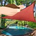 16.5' Triangle Sun Shade Sail Patio Deck Beach Garden Yard Outdoor Canopy Cover 95% UV Protection Blocking   